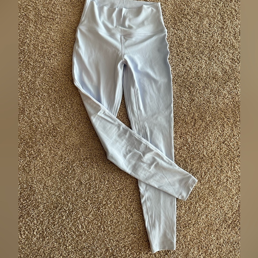 Lululemon high rise align pant 28” light blue (like new!)